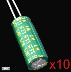 10x Condensateur SANYO 16V 680uF électrolytique Aluminium Radial capacitor - Imagen 1 de 4