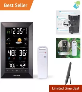 Atomic Clock Digital Weather Station - Indoor/Outdoor Temp & Humidity Readings - Picture 1 of 9