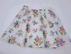 Cath Kidston Skirt 2-3 Years White with Floral Print 100% Cotton, Lined VGC