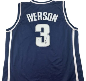 Allen Iverson Signed Autographed Blue Basketball Jersey COA - Bild 1 von 2