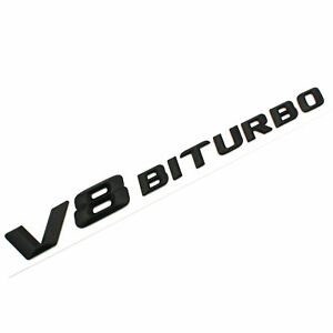 3D V8 Biturbo Schwarz MATT Schriftzug Emblem AMG Logo E63 CL63 CLS63 G63 ML63