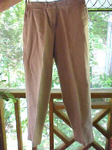 Womens Petite White Stag Casual Everyday Pants Size 6 Beige Twill 100% Cotton 