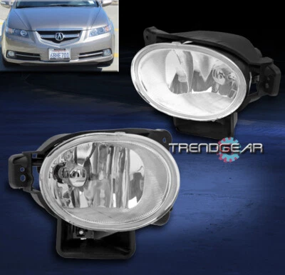 FOR 2007-2008 ACURA TL BASE TYPE-S BUMPER DRIVING FOG LIGHT LAMP CHROME W/BULB - Изображение 1 из 4