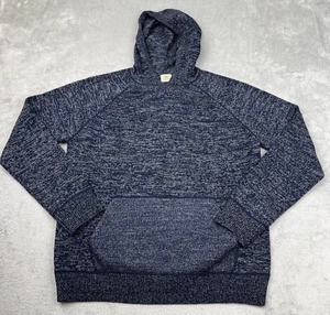 Faherty Felpa con Cappuccio Uomo Grande 100% Lana Marino Super Morbida Blu Navy Comoda - Foto 1 di 10