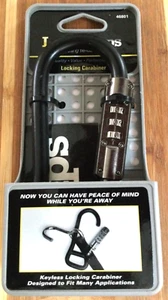 New Lockstrap Locking Tie-Downs Carabiner #46801 Keyless Dial Combination Gate - Picture 1 of 3