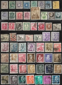 Spain, 59 Different, between #261 and #831, Issued 1889-1956, CV = $15.20 - Picture 1 of 1