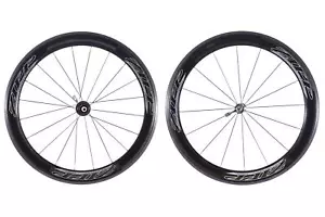 USED Zipp 404 700C Carbon Road Wheelset 10 speed w/ Alloy Rim Brake Track - Picture 1 of 10