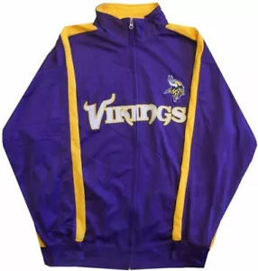 Minnesota Vikings NFL Full Zip End Zone Mens Track Jacket Medium-Tall - Picture 1 of 3