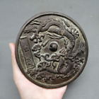 Antique Old Chinese Bronze Mirrors Feng Shui Dragon Statue Mirror