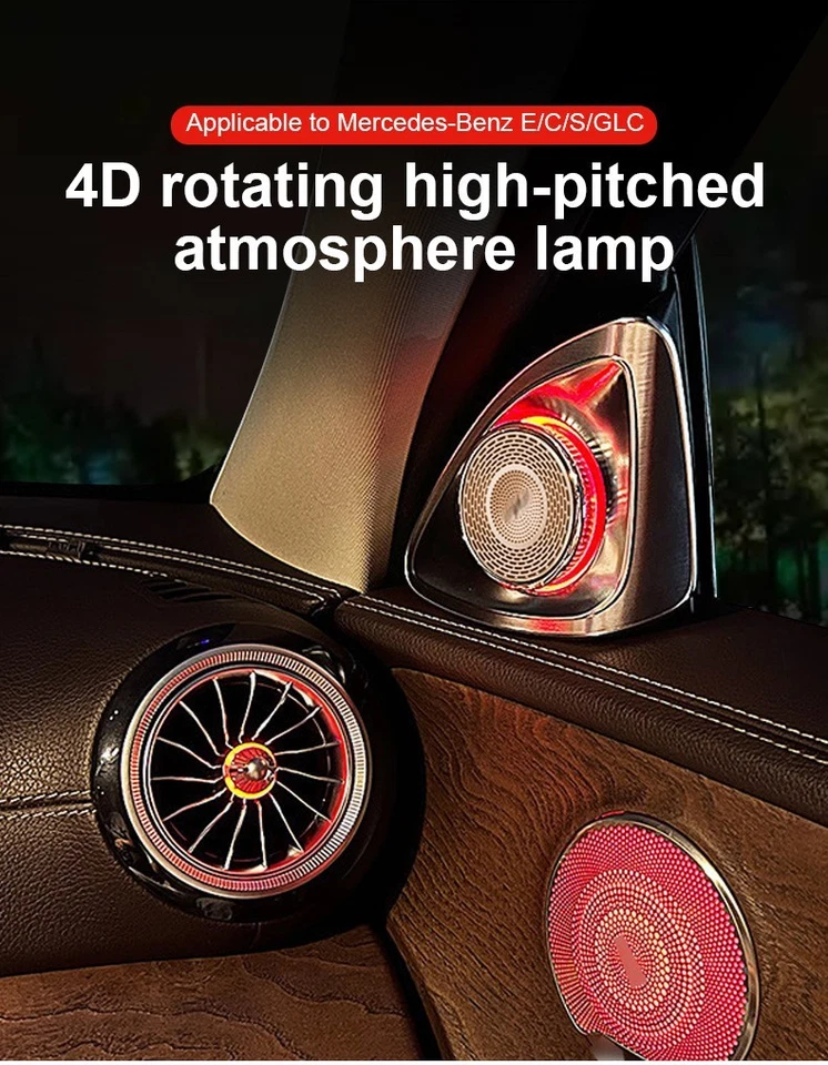 Altavoz 4D LED Tweeter para Mercedes Benz Clase S W222 Luz Ambiental 7/64 Colores Foto 1 de 4