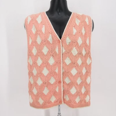 Chaleco Suéter Vintage SKYR Ropa Deportiva Mujer Talla Mediana Rosa Melocotón Ramio Algodón Foto 1 de 4