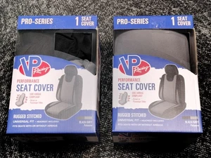 Lot of 2 VP Racing Pro-Series Universal fit seat cover Black Gray trim brand New - Picture 1 of 6