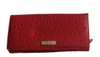 Embreagem expansível Buxton Croco, vermelha - Imagem 1 de 4