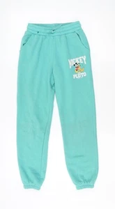 Disney Girls Green Mickey Tracksuit 10-11 Years Casual Fleece - Picture 1 of 12