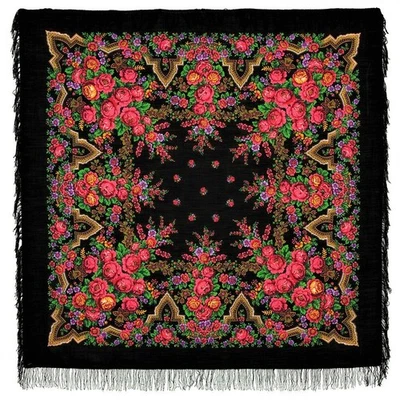 Russian Beauty PAVLOVO POSAD SHAWL Павловопосадский Платок Русская Красавица - Image 1 of 4