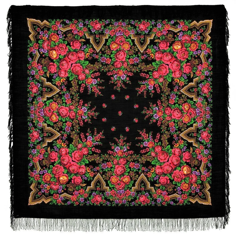 Russian Beauty PAVLOVO POSAD SHAWL Павловопосадский Платок Русская Красавица - Image 1 of 4