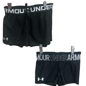 Girls Under Armour Shorts - Size Youth Medium Lot Of 2 Athletic Wear - Picture 1 of 8