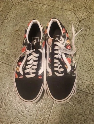 NO BOX Floral Flower Vans Shoes Size 8 Womens - Image 1 of 4