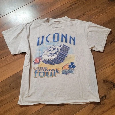 VINTAGE 1999 UCONN NATIONAL CHAMPS T SHIRT SIZE XL 4A  - Image 1 of 4
