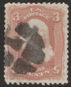 Scott #65 F/VF 3 Cent Used 1861-62 Fancy Cancel 65SP28-13 - Picture 1 of 2