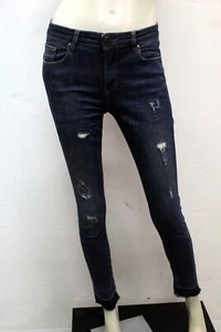 Pinko Womens Pants Size 44 Jeans Blue Pant Pants Regular Cotton Logo Woman - Picture 1 of 10