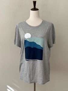 BASS OUTDOOR Womens Sz L Blossom Short Sleeves Crew Neck Cotton Graphic T-Shirt - Picture 1 of 5