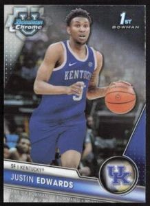 2023-24 Bowman University Chrome #46 Justin Edwards Kentucky Wildcats - Picture 1 of 2