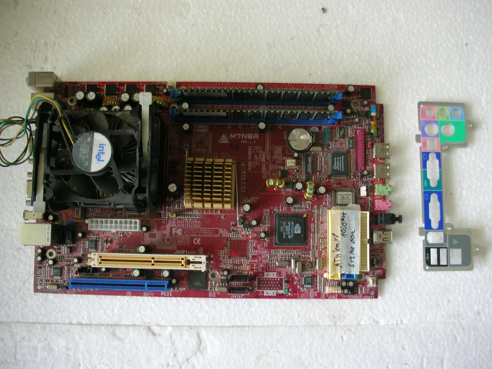 Motherboard biostar M7NBA With CPU Athlon XP 462 1050 MHZ And 512mb RAM DDR VGA - Image 1 of 1