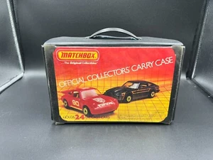 Vintage Matchbox 24 Car Collectors Case Black w/ 2 Trays! Decent Shape! 1983 - Picture 1 of 9