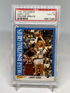 1991 Kellogg's College Greats #7 Larry Bird HOF Indiana State PSA 9 RARE - Picture 1 of 8