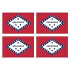 4,5 x 3 cm Arkansas Little Rock 4er_Set staat Autoaufkleber USA Flagge