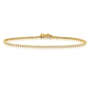 Certified 1 CT Lab-Grown Diamond Women's Tennis Bracelet 7 Sterling Silver - Picture 1 of 9