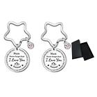 Stainless steel keychain, trendy Mother's Day keychain for