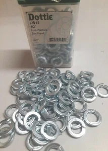 50 STÜCK - 1/2 ZOLL SICHERUNGSSCHEIBEN DOTTIE LW12 VERZINKT  - Bild 1 von 2