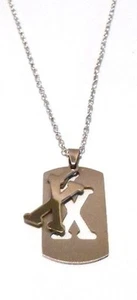 MARVEL COMICS X MEN CUTOUT 2 PIECE STAINLESS STEEL 1 3/4" Dog Tag on 21" Chain - Picture 1 of 2
