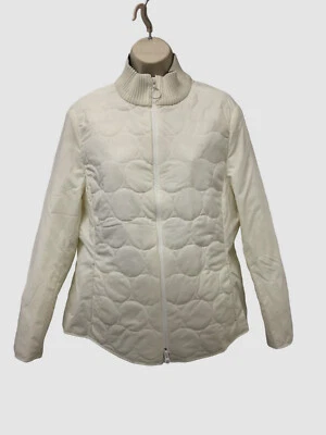 $1390 Chaqueta acolchada circular blanca para mujer Akris Punto talla 10 Foto 1 de 3