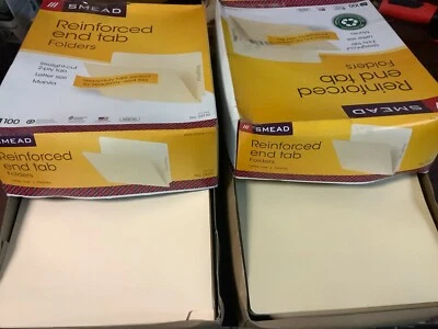 2 Boxes(200)Smead Shelf-Master Reinforced Straight-Cut Tab, Recycled,Letter Size - Image 1 of 4