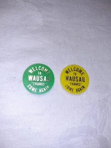 De colección "Bienvenido a Wausau..." Publicidad Souvenir Soda Botella Tapa Toppers WI Lote - Imagen 1 de 3