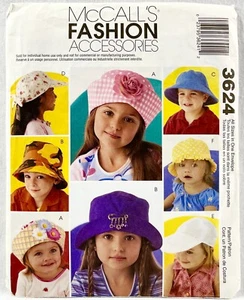 2002 McCalls Sewing Pattern 3624 Girls & Boys Hats 8 Styles Size S-M Vintg 15417 - Bild 1 von 8