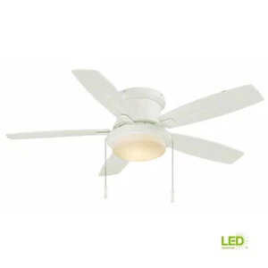 Hampton Bay YG216-MWH 48" Roanoke Indoor/Outdoor White Ceiling Fan Light - Picture 1 of 2