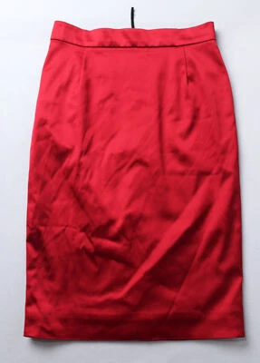 Falda lápiz satinada hasta la rodilla Dolce & Gabbana para mujer CD4 roja ver descripción Foto 1 de 4