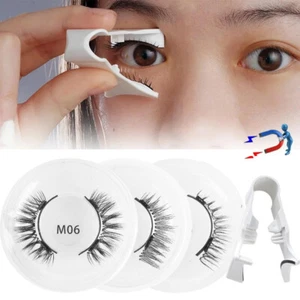 Reusable Natural Magnetic Eyelashes with Applicator No Glue Needed Lashes Kit AU - Picture 1 of 25