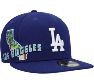 Men's New Era Royal Los Angeles Dodgers Stateview 59FIFTY Fitted Hat Sz- 7 5/8 - Picture 1 of 17