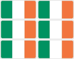 SelfAdh small IRISH FLAG stickers/decals (SET OF 6) .Racecar/Cars/Boats/toys - Picture 1 of 1