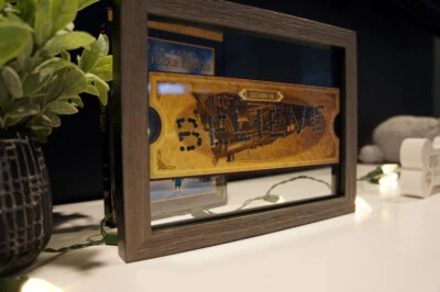 Polar Express BELIEVE Hole Punched Round Trip Train Ticket Christmas Decoration