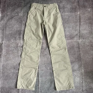 Men's Carhartt B151 Utility Loose Fit Khaki Canvas Cotton Work Pants Sz 28 X 34 - Picture 1 of 5