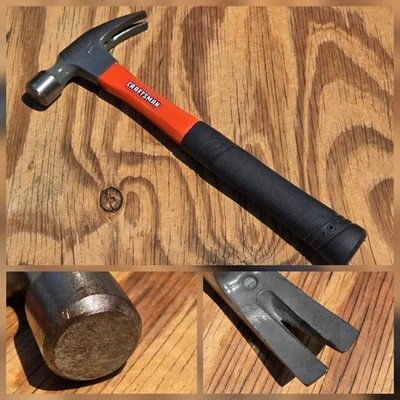 Martillo de fibra de vidrio naranja acero 16 oz vintage SEARS Craftsman EE. UU. 3823 nunca usado EE. UU. Foto 1 de 4