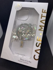 Coque CaseMate Apple iPhone 16 Pro Max paillettes MagSafe toucher perle - Photo 1 sur 2
