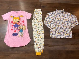 Vintage Bundle Rugrats Pajamas And Shirt 90s USA Youth - Picture 1 of 15