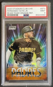 Fernando Tatis 2020 Topps Stadium Club Chrome Beam Team Orange /25 PSA 9 - Picture 1 of 2